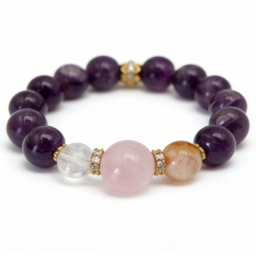 Amethyst warm pink bracelet