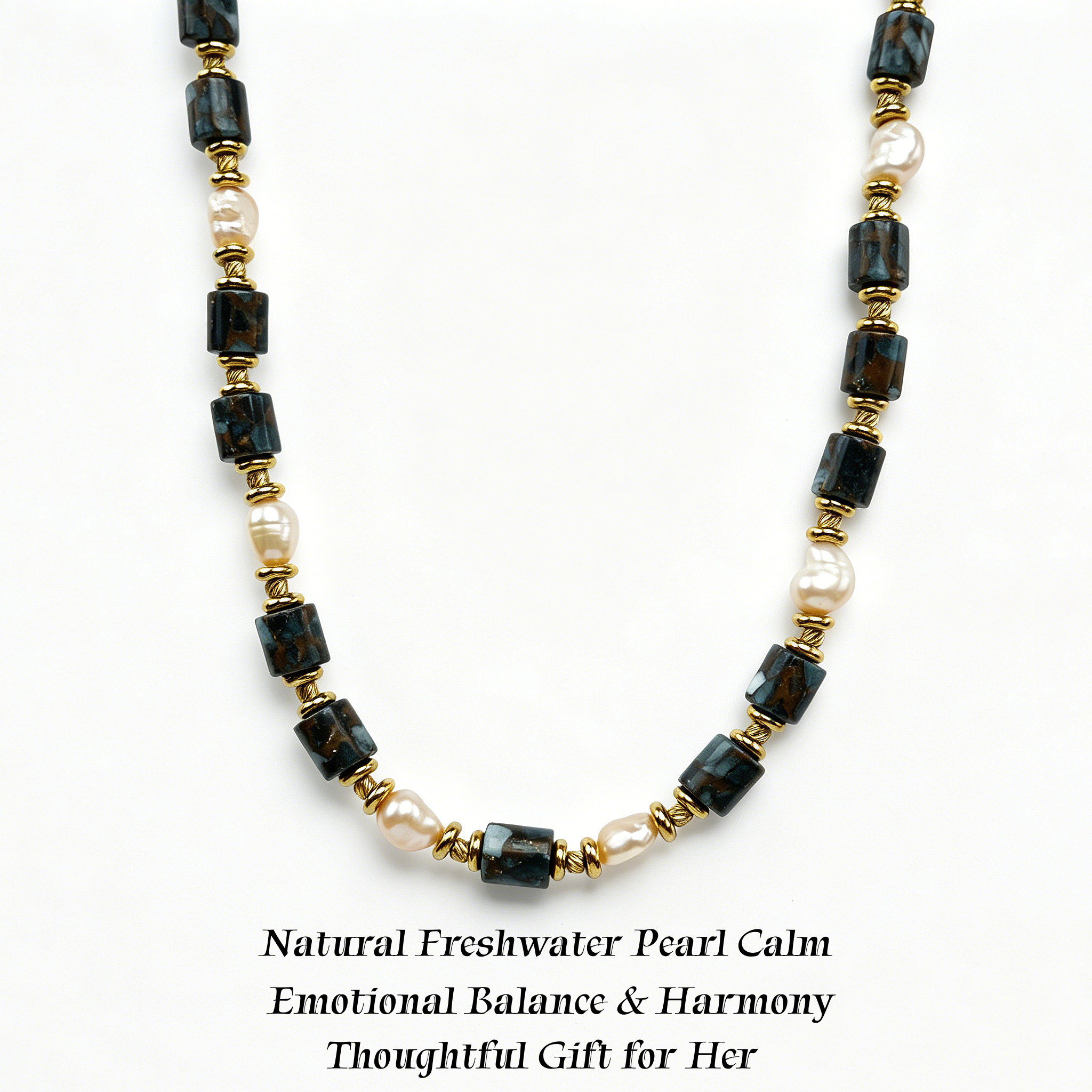 Turquoise Agate Pearl Necklace