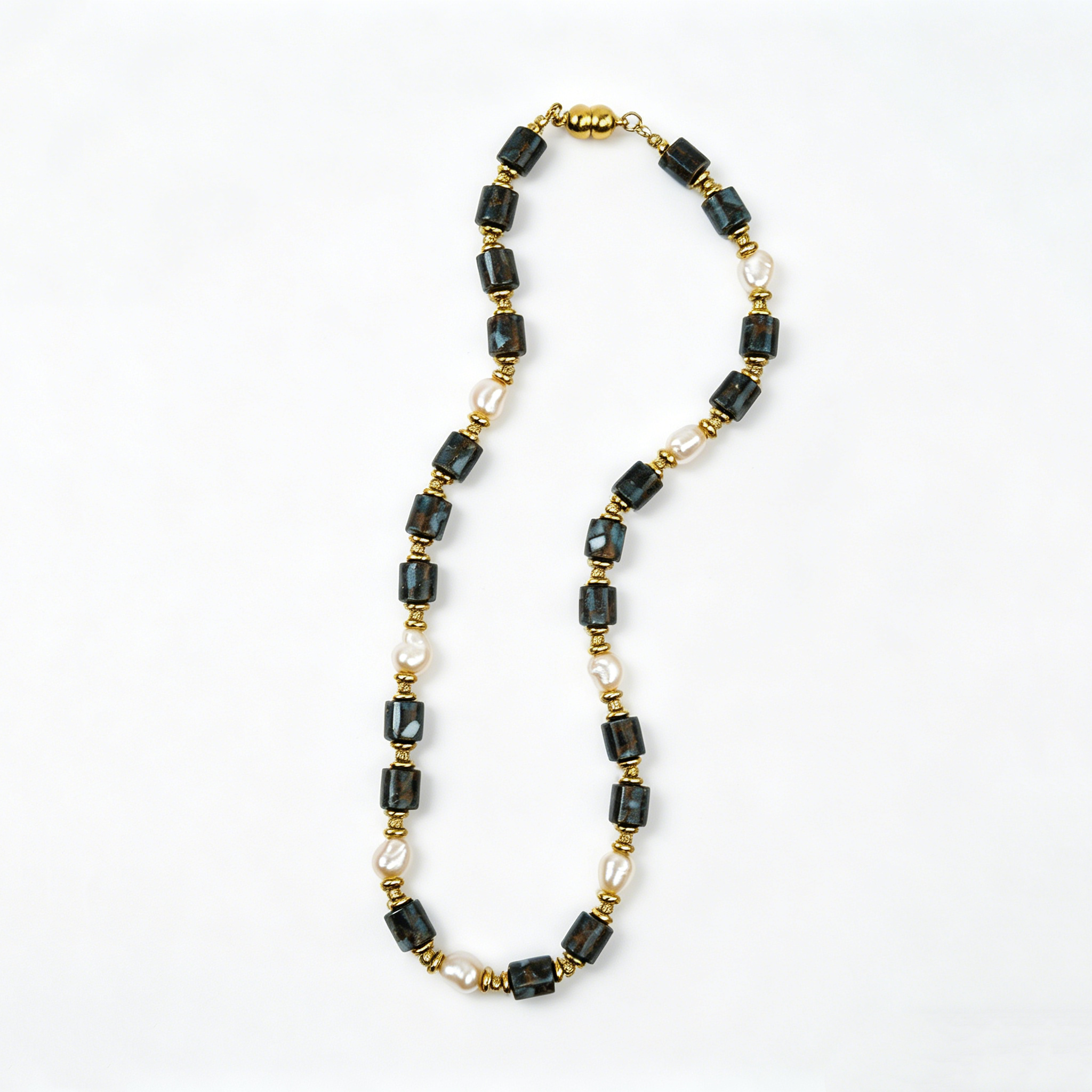 Turquoise Agate Pearl Necklace