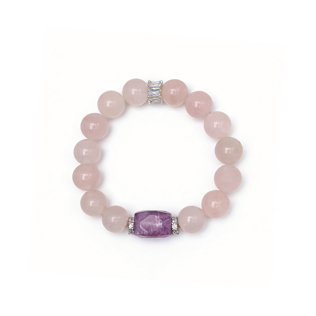 Gentle Rose Quartz・Amethyst Healing Bracelet