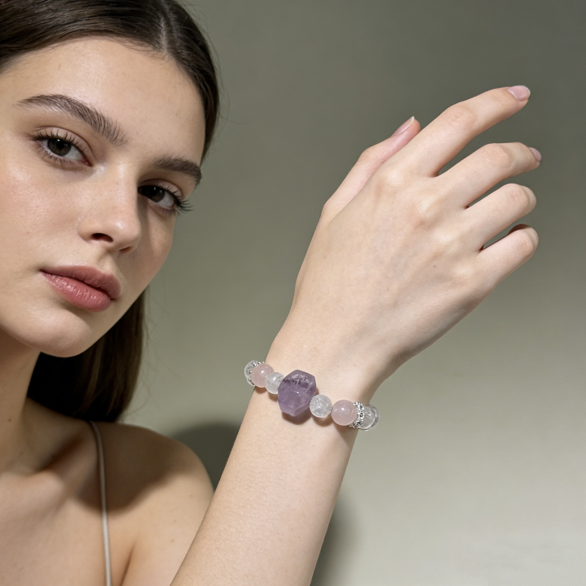 Misty Pink Amethyst Bracelet