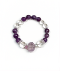 Amethyst and Clear Quartz Bracelet