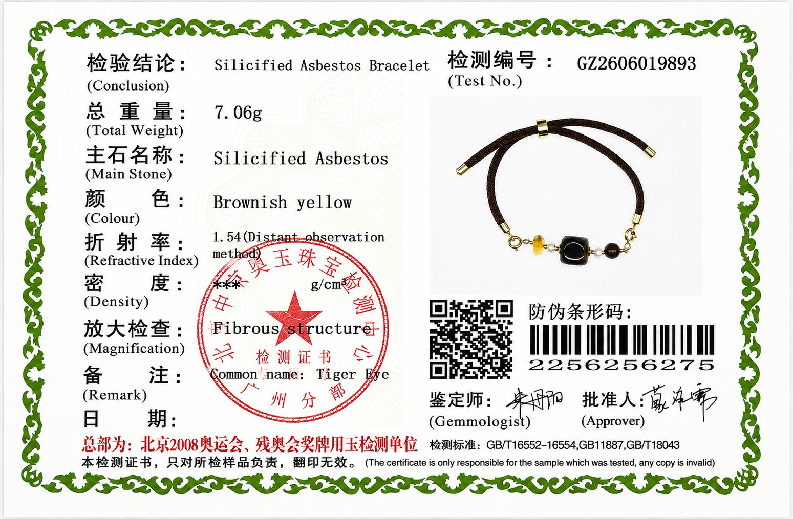 DIY Square Tiger Eye Bracelet