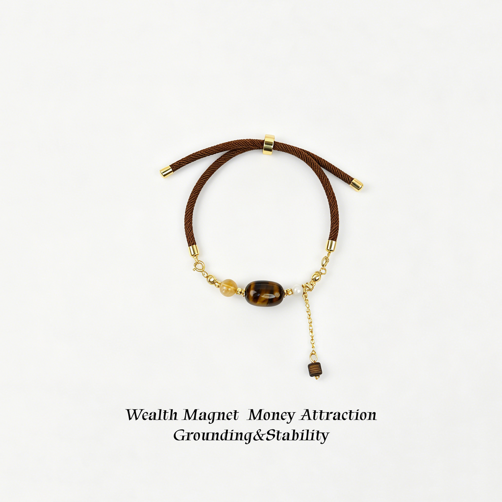 DIY Elliptical Tiger's Eye Bracelet
