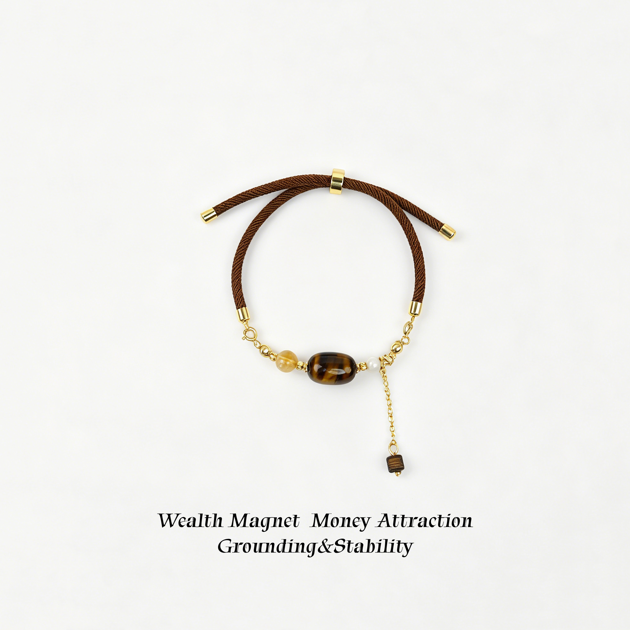 DIY Elliptical Tiger's Eye Bracelet