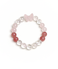 Rose Quartz Bow Strawberry Quartz Bracelet