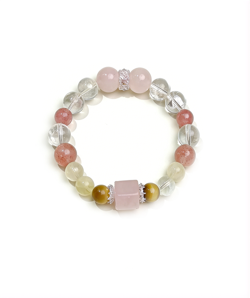 Rose Quartz Cube Sugar Bracelet