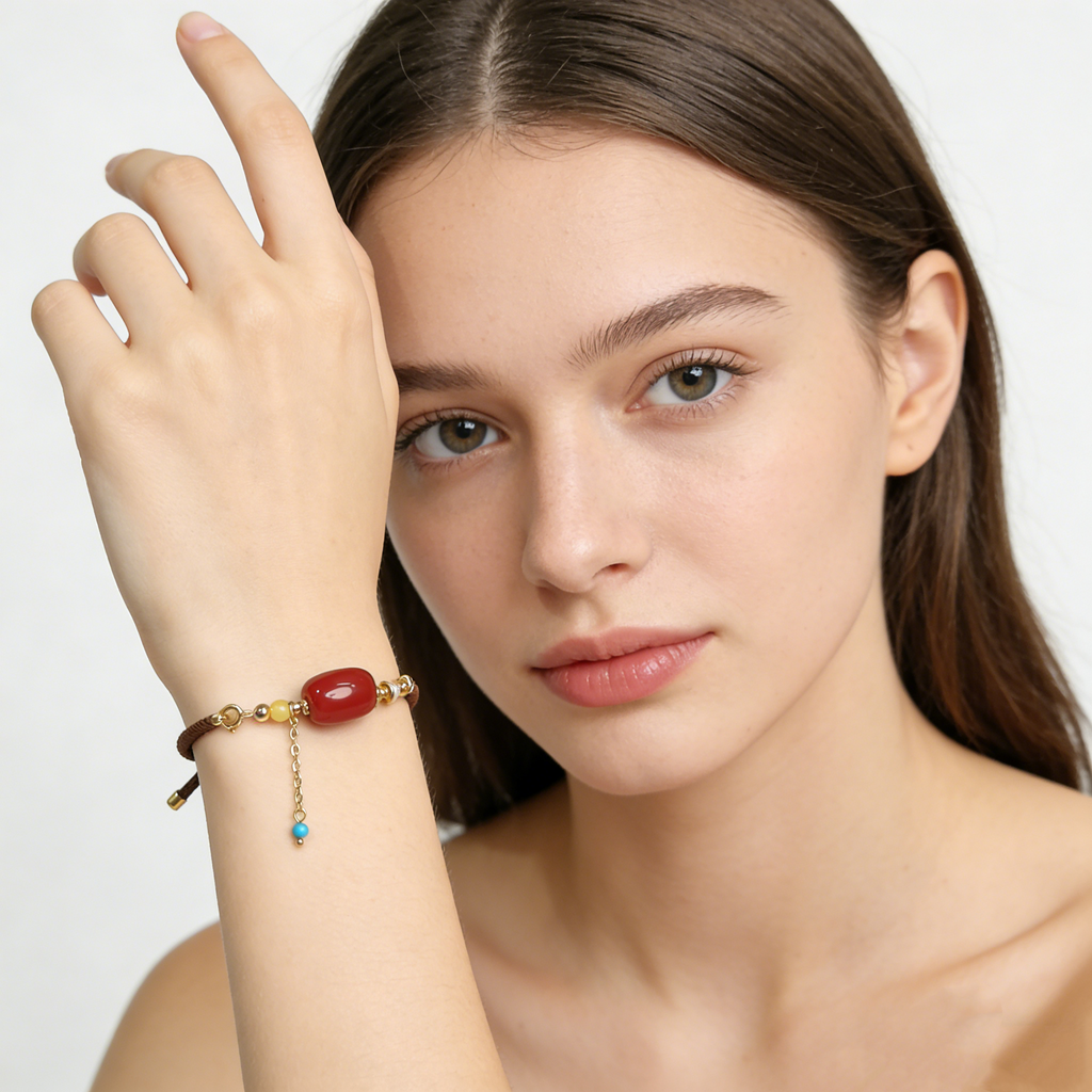DIY Red Agate Bracelet