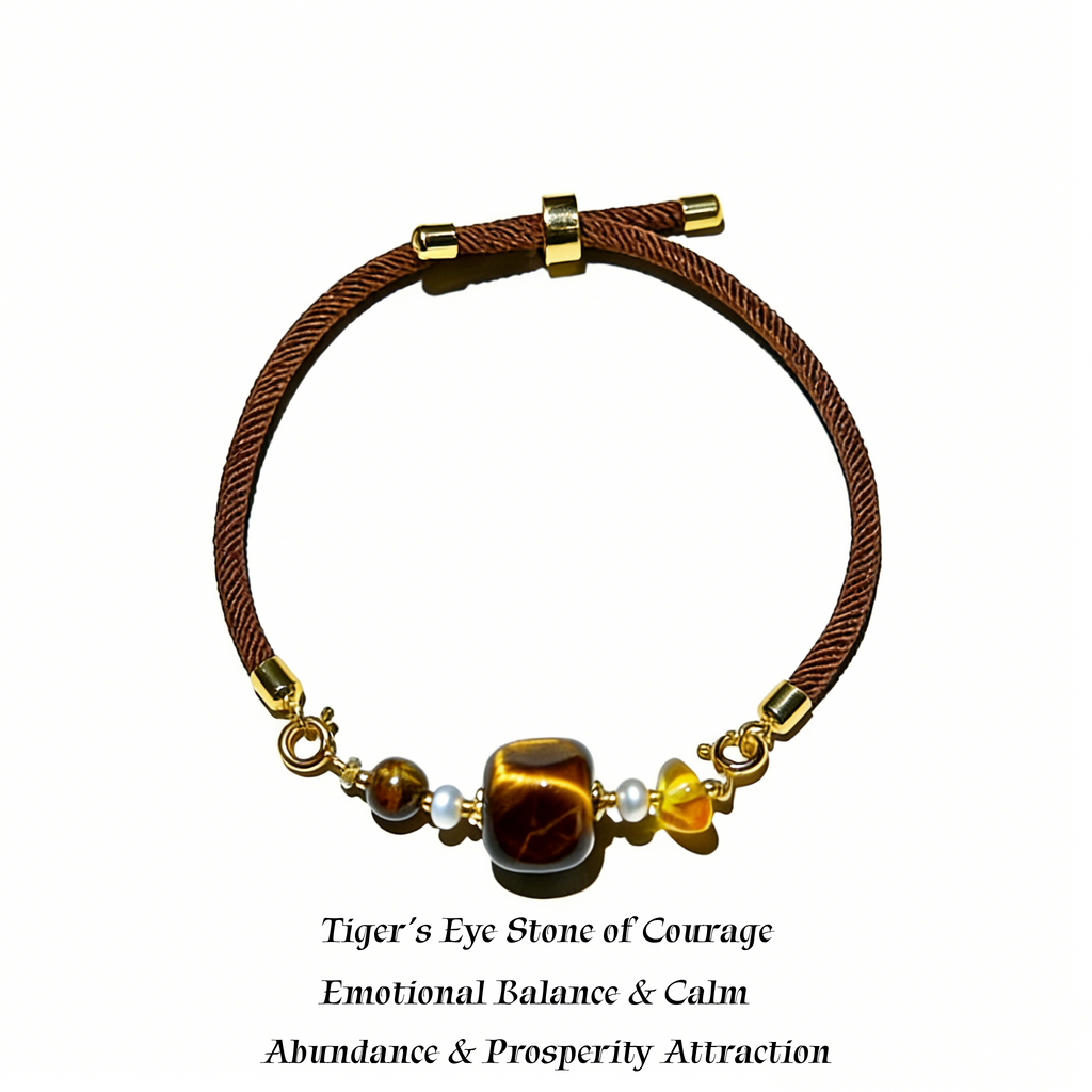 DIY Square Tiger Eye Bracelet