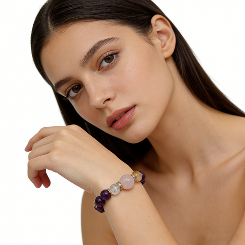 Amethyst warm pink bracelet