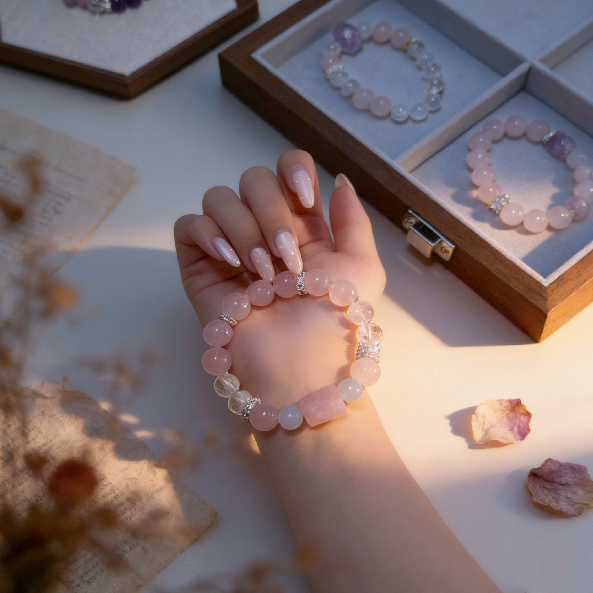 Icy Pink Glazed Bracelet