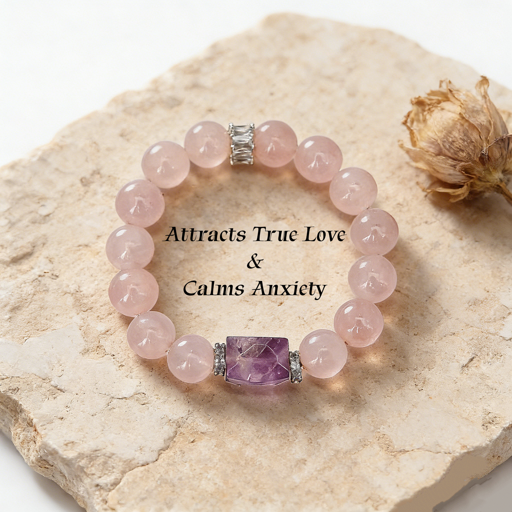 Gentle Rose Quartz・Amethyst Healing Bracelet