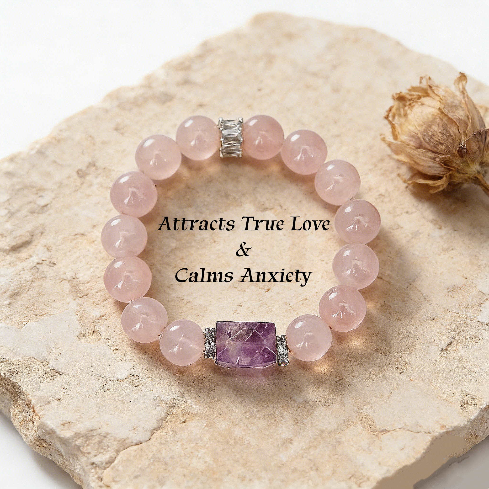 Gentle Rose Quartz・Amethyst Healing Bracelet