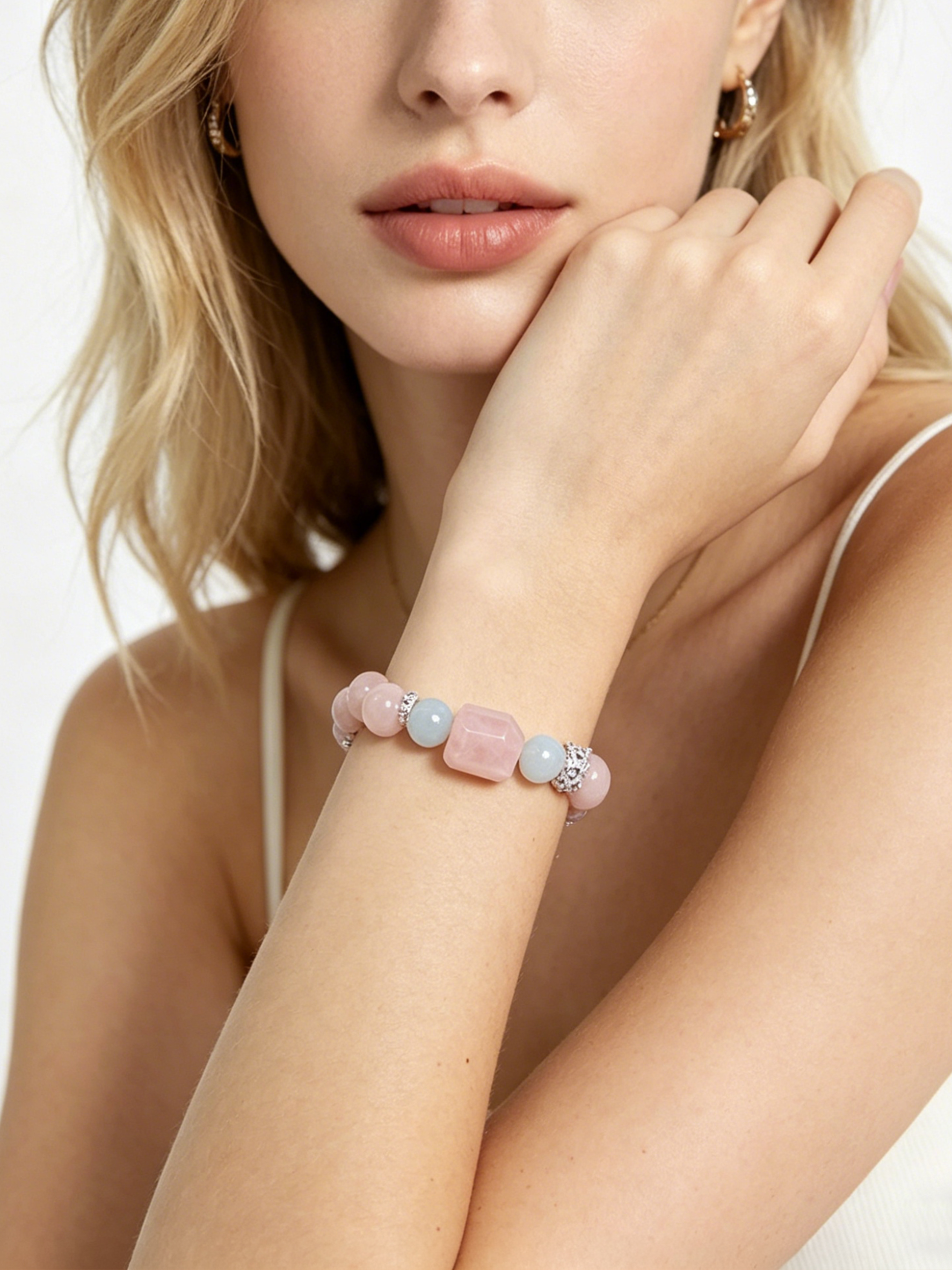 Icy Pink Glazed Bracelet